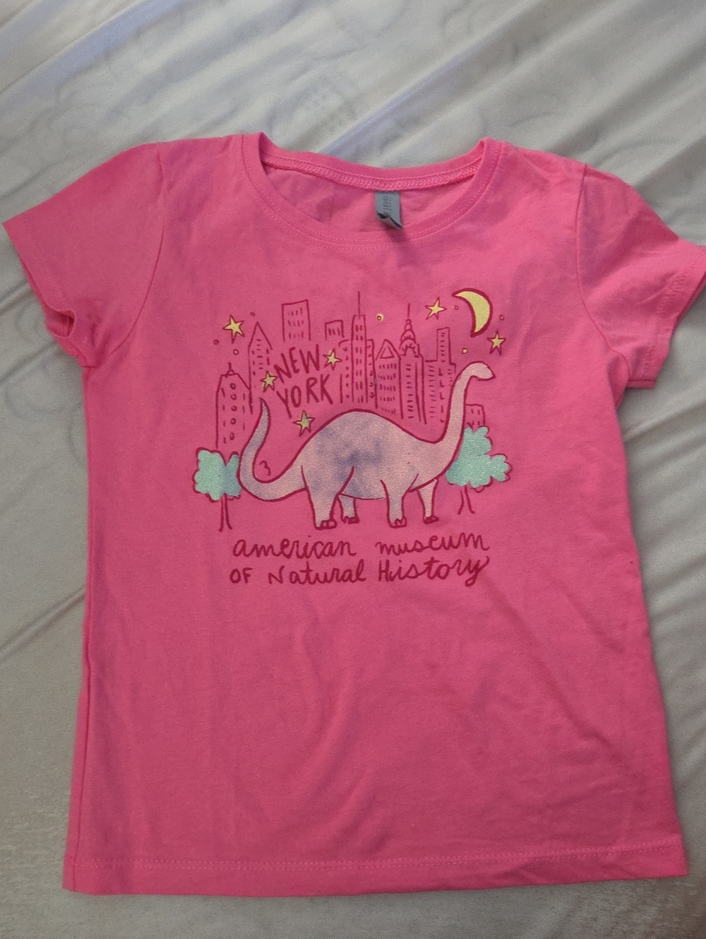 2 for $15 Pink Dinosaur Tee Am. Museum of Nat. History Size 7/8